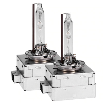 Set 2 becuri Xenon D1R White auto pentru far, suport metalic, 35W, 6000K