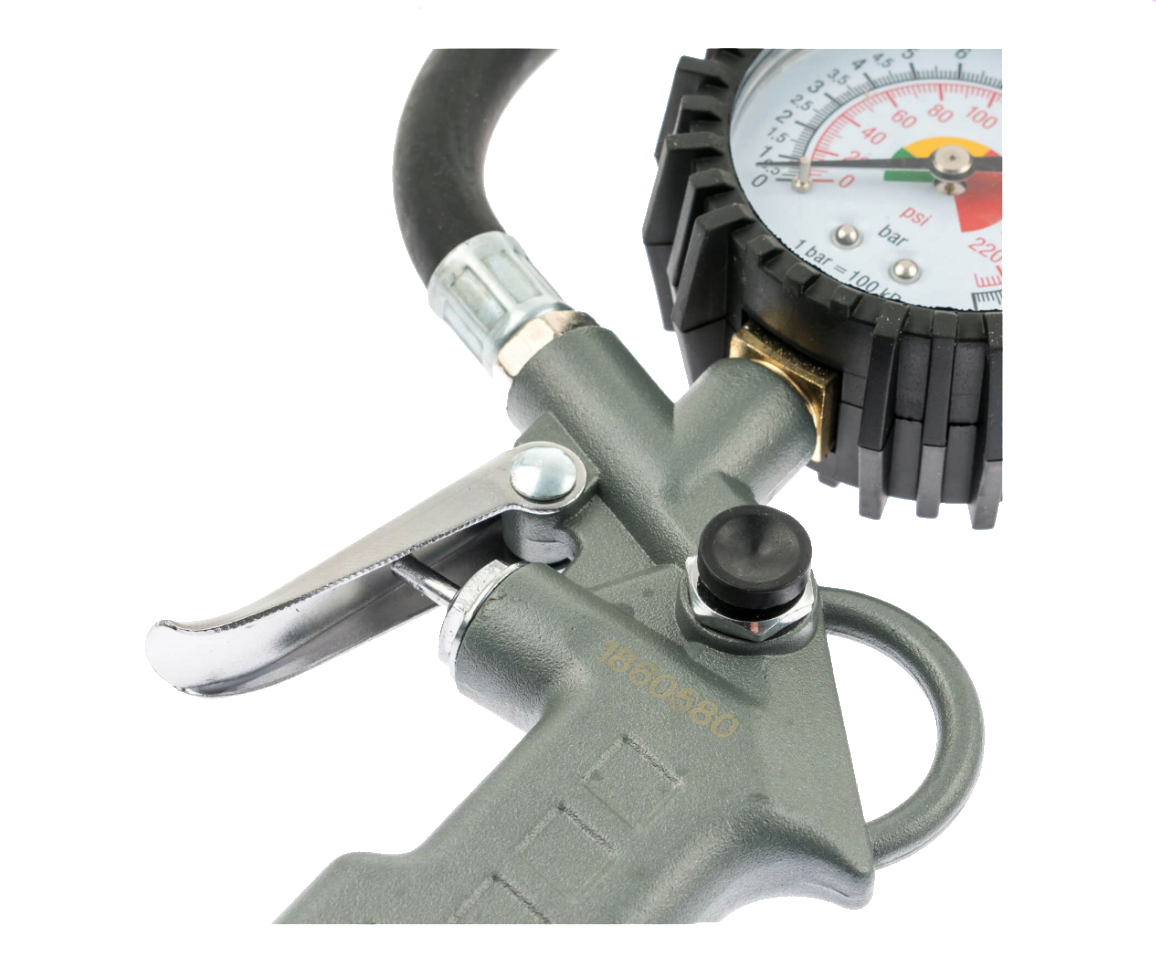 Pistol Umflat pentru Compresor cu Manometru si Furtun 35cm 16 Bari