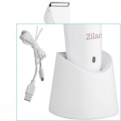 Aparat de epilat Zilan Alb, 3 capete de epilare, 3 nivele de taiere, perie pentru curatare