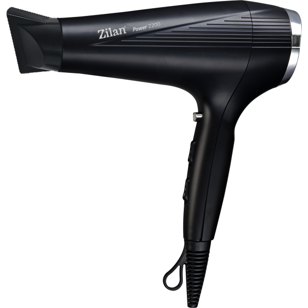 Uscator de par Zilan ZLN9389, 2200W, 2 trepte de viteza, 3 trepte de temperatura, cu aer cald si rece, Negru
