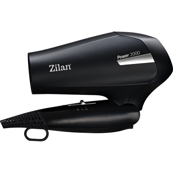 Uscator de par Zilan ZLN9396, 2000W, 2 trepte de viteza, 2 trepte de temperatura, cu aer cald si rece, Negru