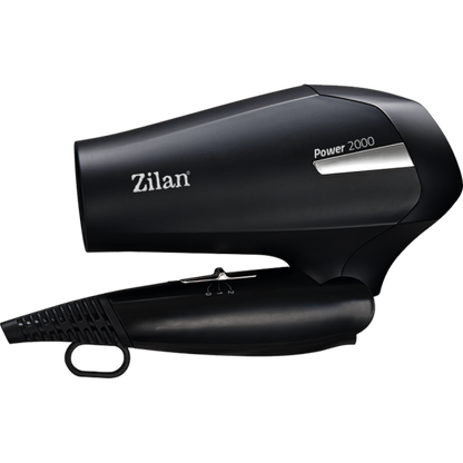 Uscator de par Zilan ZLN9396, 2000W, 2 trepte de viteza, 2 trepte de temperatura, cu aer cald si rece, Negru
