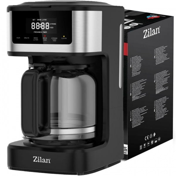 Cafetiera digitala Zilan ZLN9266, functie de preparare la o ora uterioara, auto curatare