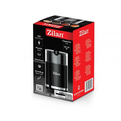Rasnita electrica Zilan ZLN9280 pentru cafea, lame din otel, corp din plastic, negru
