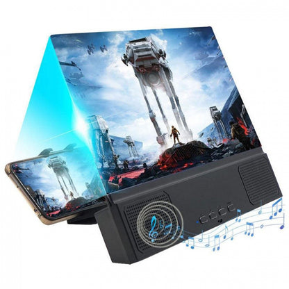 Lupa magnifiere ecran pentru telefon sau tableta cu amplificator audio si bluetooth cu difuzor incorporat