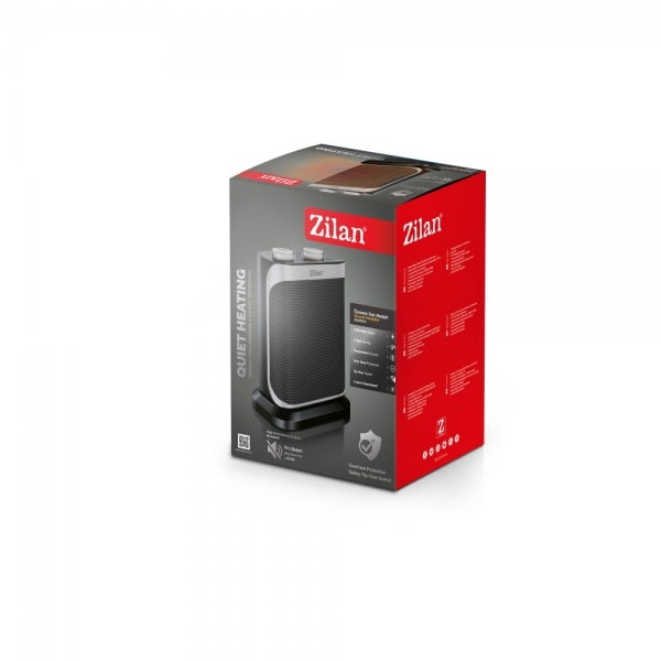 Aeroterma ceramica Zilan 1500W, 2 nivele de incalzire, temperatura reglabila, siguranta la cadere
