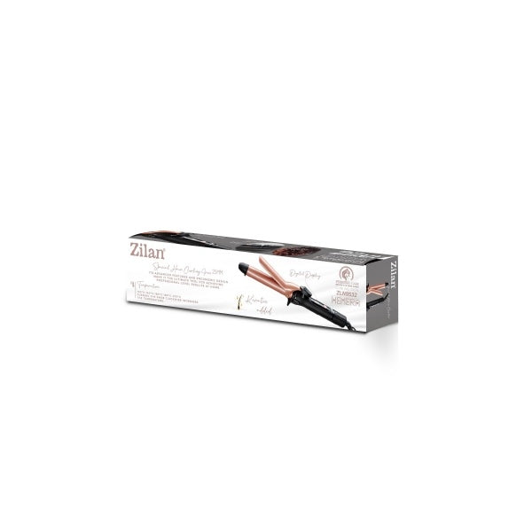 Ondulator de par Zilan ZLN9532 cu clips , Negru/Roz, diametru 25mm, Putere 30W