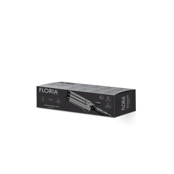 Ondulator de par Floria ZLN9419 cu 3 elementi, temperatura maxima de 200 grade, 98W, Negru
