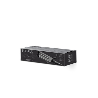 Ondulator de par Floria ZLN9419 cu 3 elementi, temperatura maxima de 200 grade, 98W, Negru