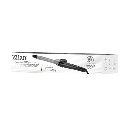 Ondulator de par Zilan ZLN9433, diametru 25mm, temperatura maxima de 200 grade, 43W, Negru