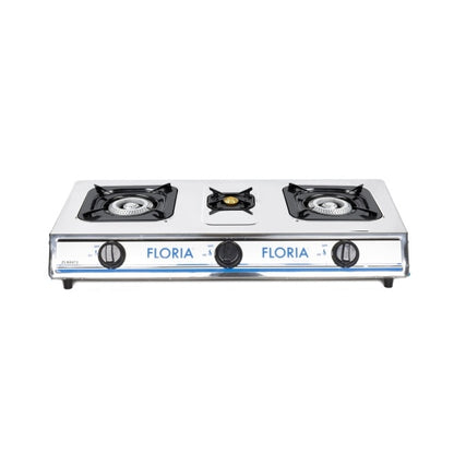 Aragaz cu 3 ochiuri inox, Floria ZLN-8472