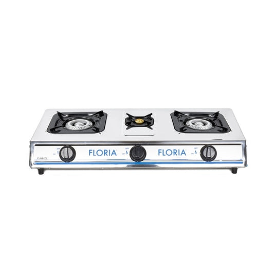Aragaz cu 3 ochiuri inox, Floria ZLN-8472