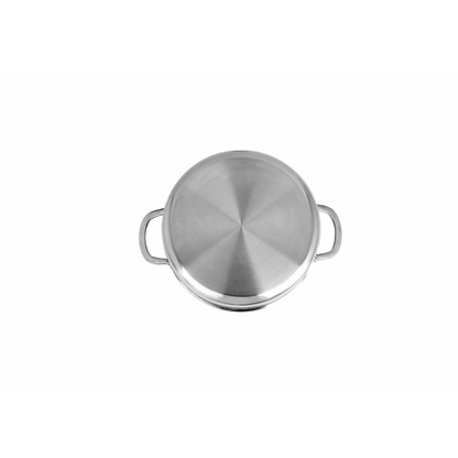 Oala Zilan ZLN9648 cu capac, tri-ply, inox, antiaderent, protectie la zgarieturi, usor de spalat, 24 cm,4.3L