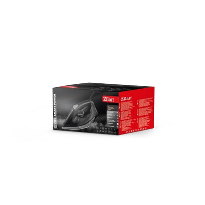 Fier de calcat Zilan ZLN8603, talpa ceramica, Negru, Putere 2600W, calcare cu abur