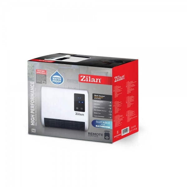 Aeroterma de perete Zilan ZLN2083, 2000W, display LED, senzori de ferestre deschise, programare saptamanala