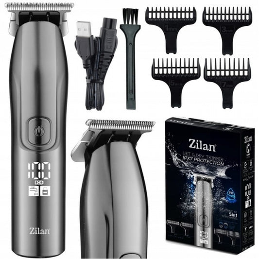 Aparat de tuns 5 in 1 Zilan ZLN8641 cu 5 dimensiuni de taiere, trimmer,rezistent la apa IPX7