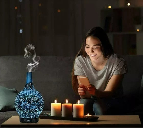 Umidificator Andowl Q XJ205 aromaterapie 120ml lumina RGB