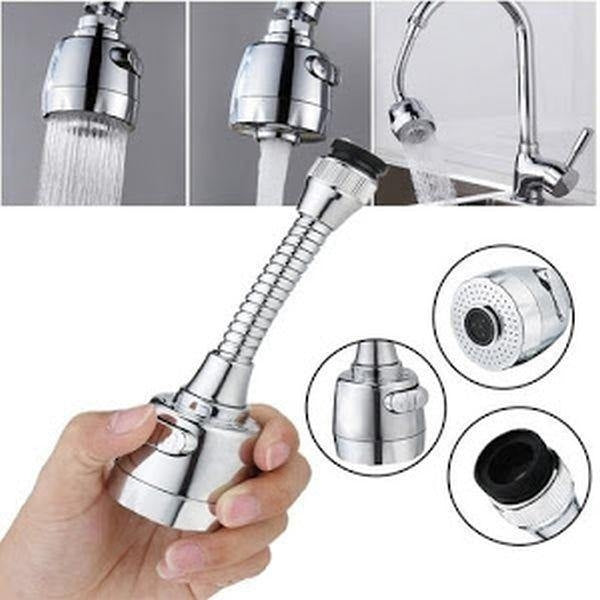 Extensie flexibilă pentru robinet, cu rotație 360° și filtru de apă
