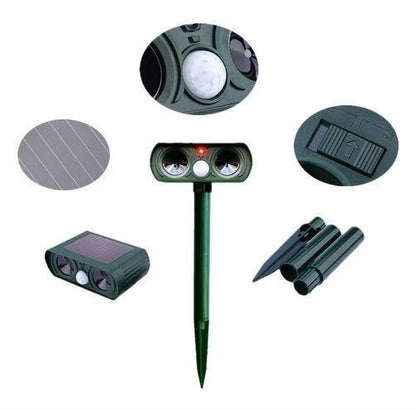 Aparat solar pentru gradina, antidaunatori, Ultrasonic Animal Repeller