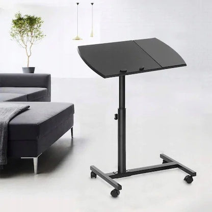 Masuta laptop din metal cu blat laminat, inaltime reglabila