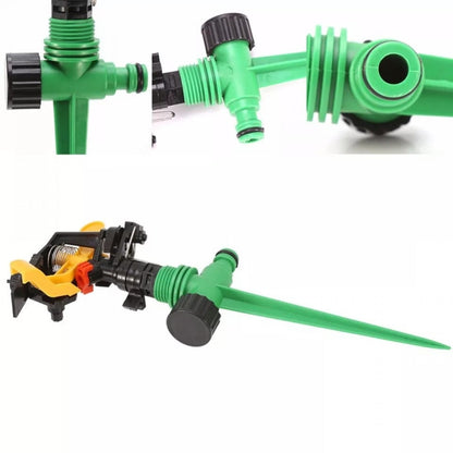 Set 4 aspersoare cu impact, din plastic, cu duza reglabila 360 de grade