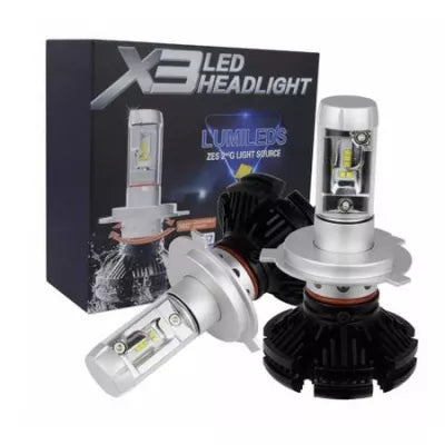 Set 2 becuri led auto X3 H1, putere 50W, 6000 lumeni