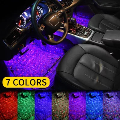 Set 4 Lumini Auto Interior A10 USB LED RGB Star Light